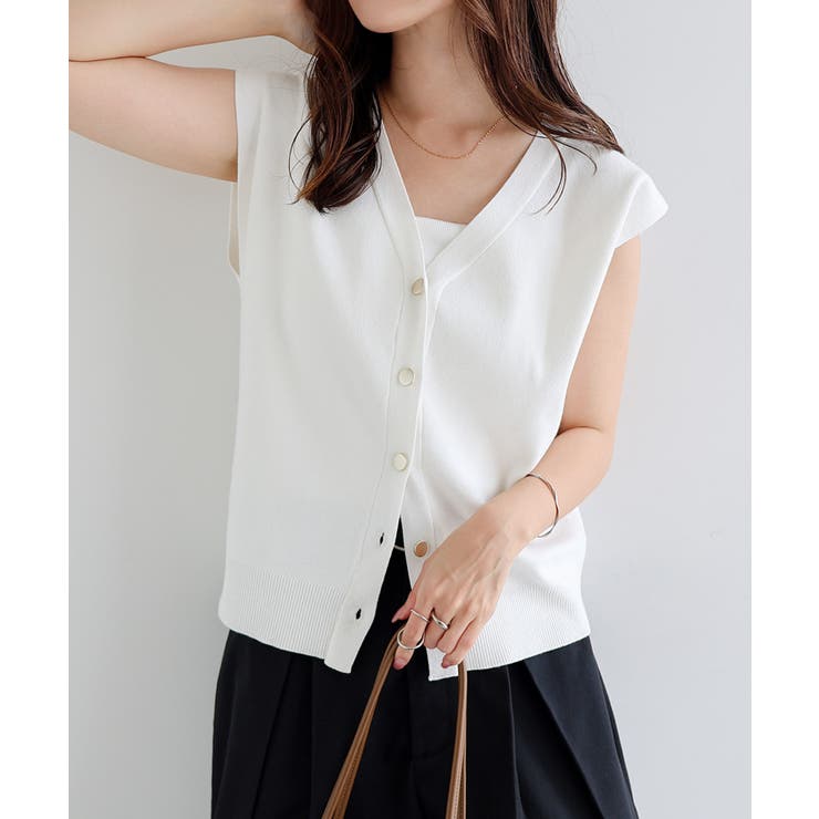 ☆美品☆aimeine エメイン　ジャガードフレンチスリーブニット ダークグレー ジャガードニット 凹凸 ポップコーンニット[品番：AMLW0003102
