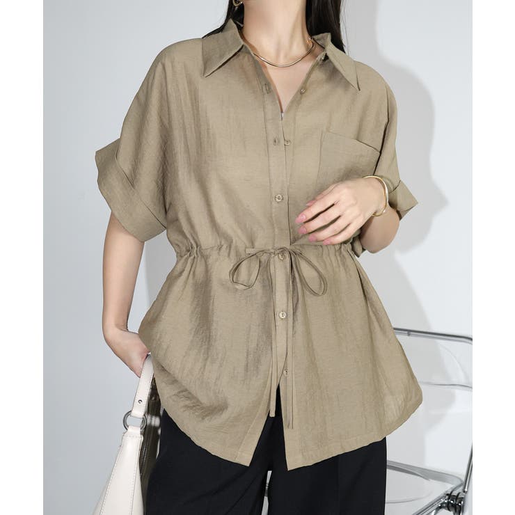 ブラウン | リネン ブレンド ウエスト | andme