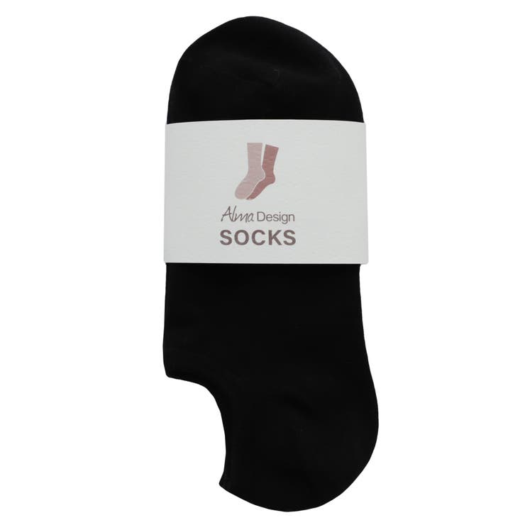 ブラック | コットン混 スニーカーソックス フットカバー | andme