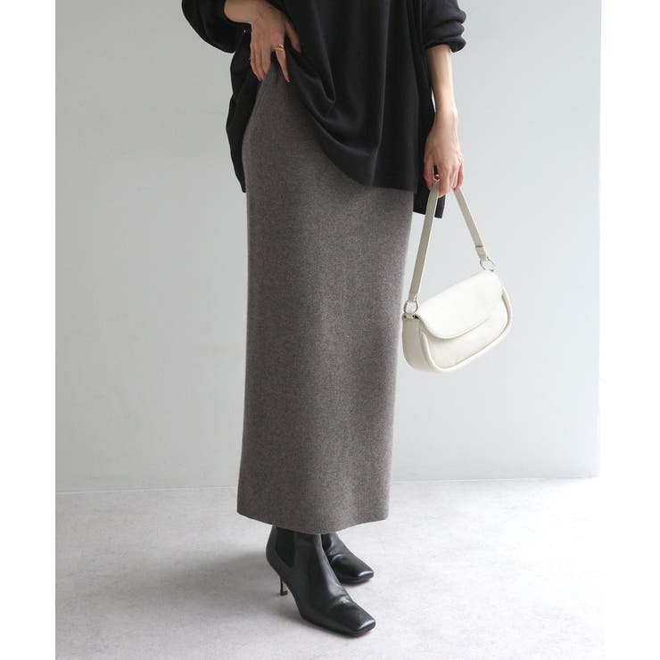 グレージュ | 総針 ウール ニット | andme