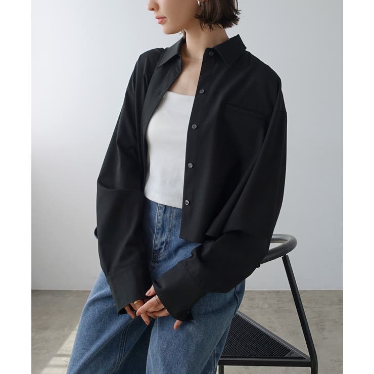 ブラック | TRストレッチ ショート シャツ | andme