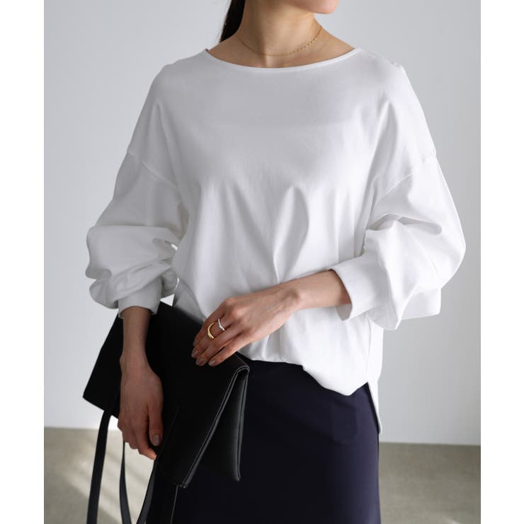 オフホワイト | シルケット ボリュームスリーブ プルオーバー | andme