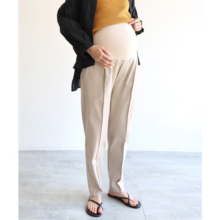 ベージュ | ストレッチ マタニティ テーパードパンツ | andme