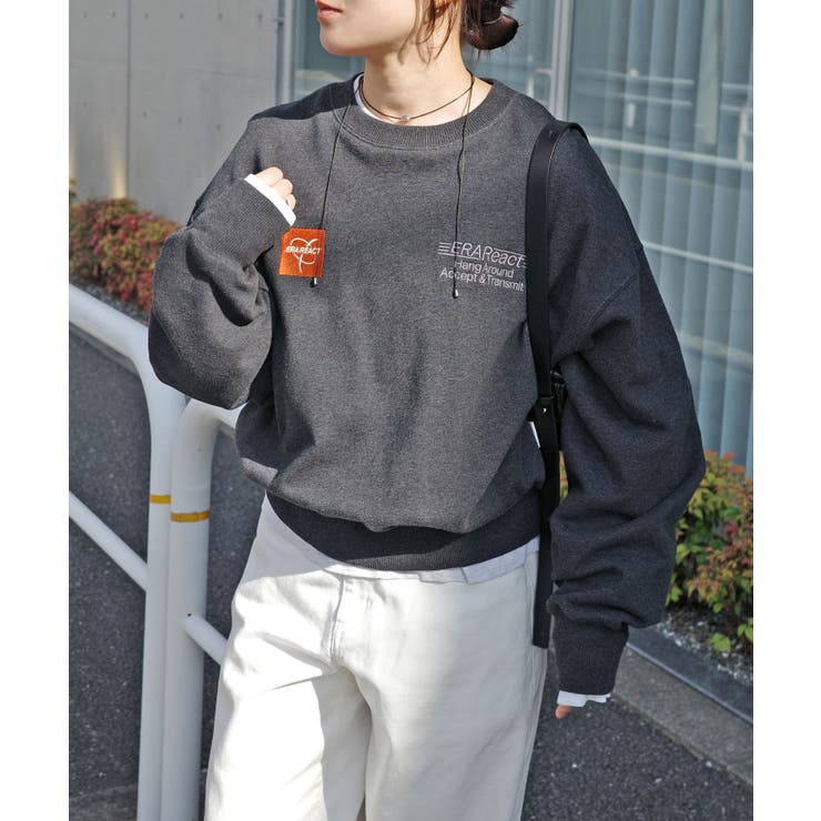 チャコールグレー杢 | ERAReact 刺繍ロゴ 裏毛 | andme