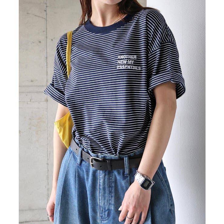 ネイビー×オフホワイト | ANME ロゴ 刺繍 | andme