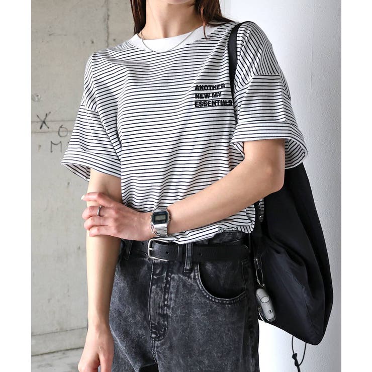 オフホワイト×ブラック | ANME ロゴ 刺繍 | andme