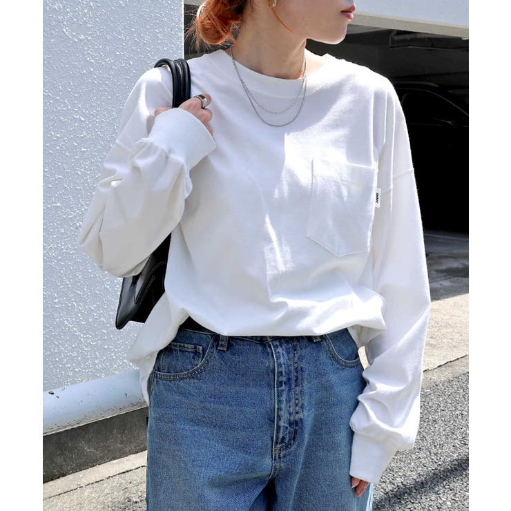 オフホワイト | エンブロイダリー ポケット付き 長袖 | andme