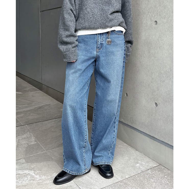 ブルー | ルーズ デニム ストレート | andme