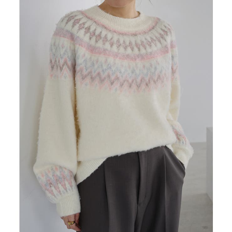 オフホワイト | Freesia フリージア ニットトップス | andme