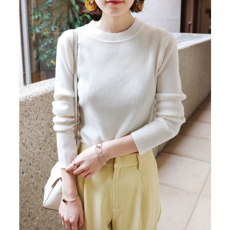 エヴァムエヴァ　アルパカ100%　ハイネック　ニット　オフホワイト エヴァムエヴァ アルパカ100% ハイネック ニット オフホワイト evam