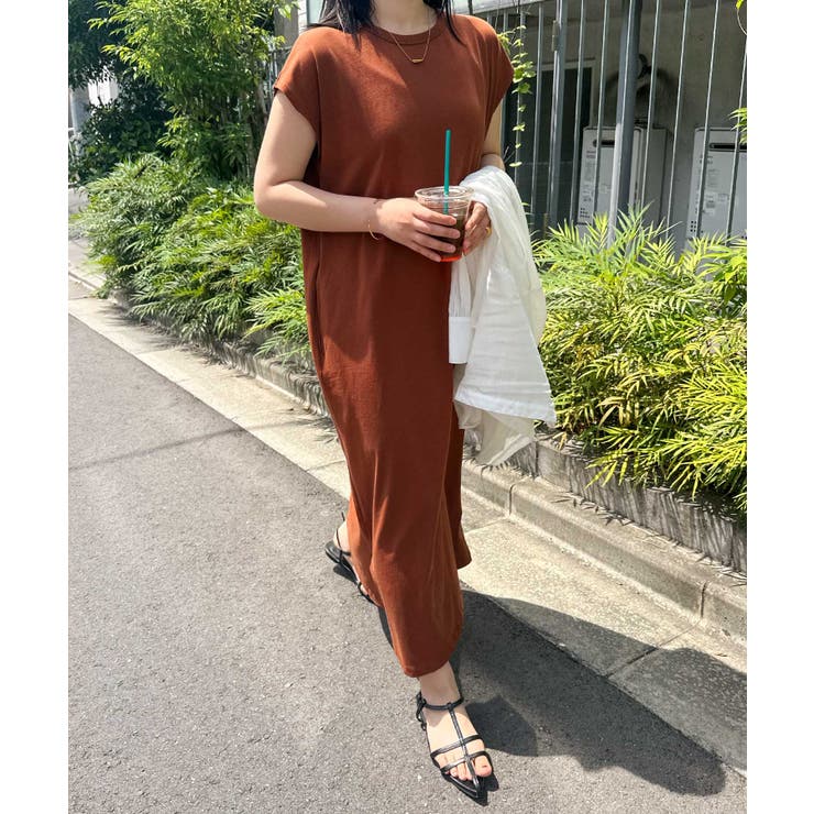 テラコッタ | 背中タック Tシャツ ワンピース | andme