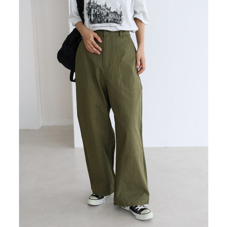 OURHOME 裾がしぼれる2wayカーゴパンツ オリーブ 裾がしぼれる2wayカーゴパンツ – OURHOME