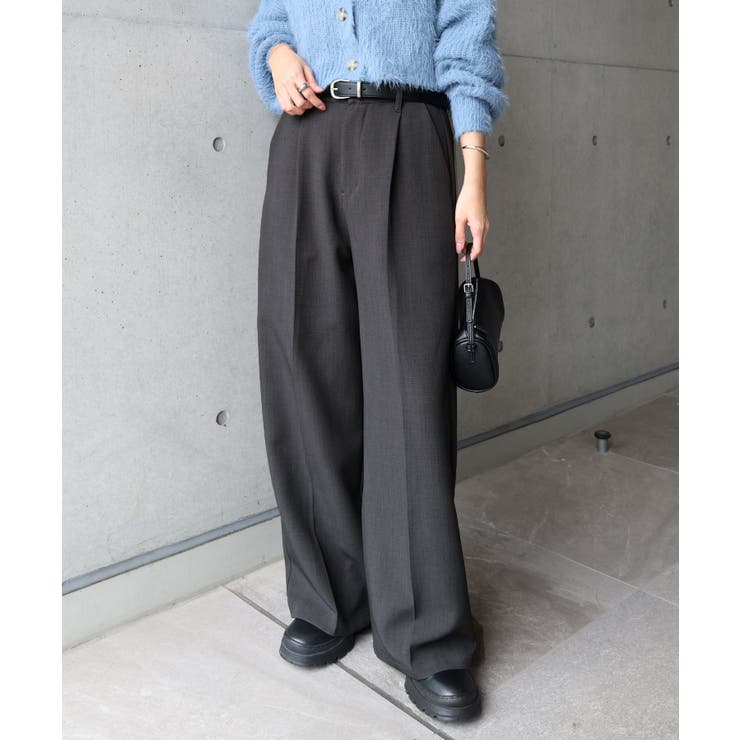 グレー | リネン ツイル タック | andme