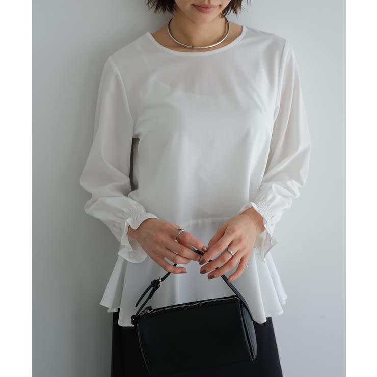 オフホワイト | ペプラム ブラウス レディース | andme