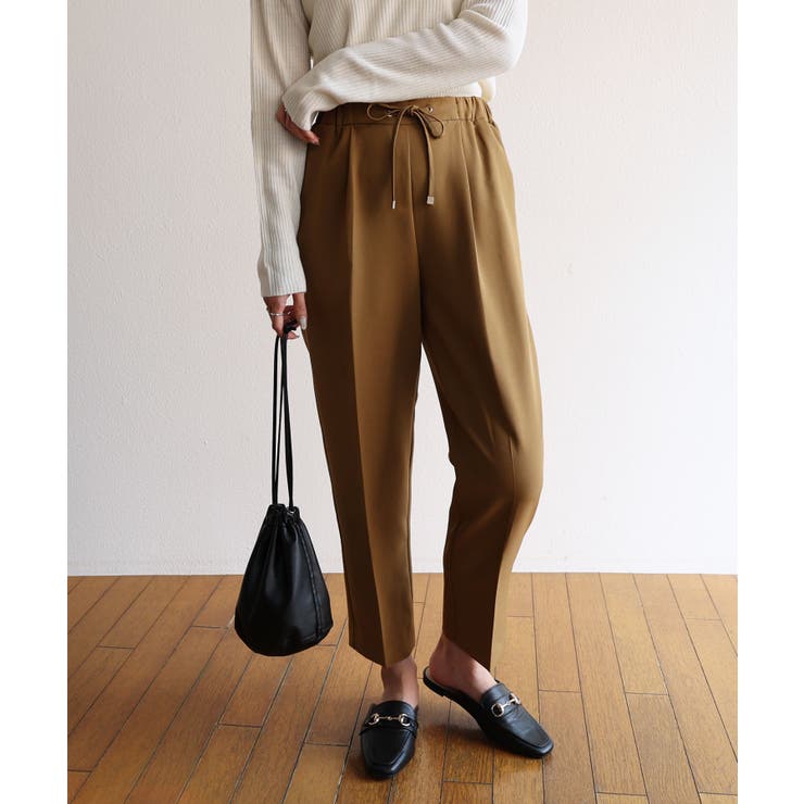 ストレッチ ドローストリング テーパードパンツ[品番：AZ000003843]｜and  Me（アンドミー）のレディースファッション通販｜SHOPLIST（ショップリスト）