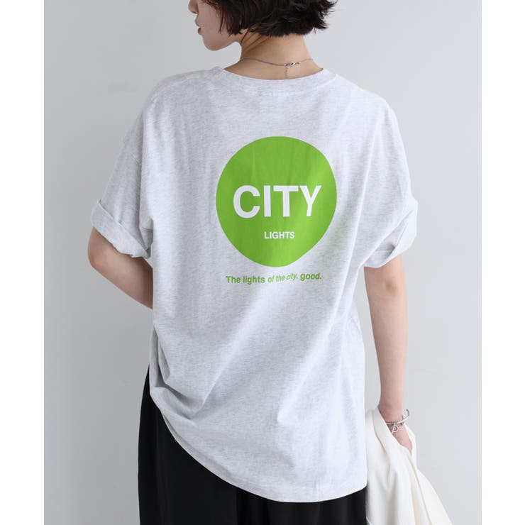 オートミール杢【B】 | CITY ロゴ プリント | andme