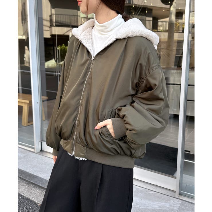 ショート丈 リバーシブル ファー[品番：AZ000004158]｜andme