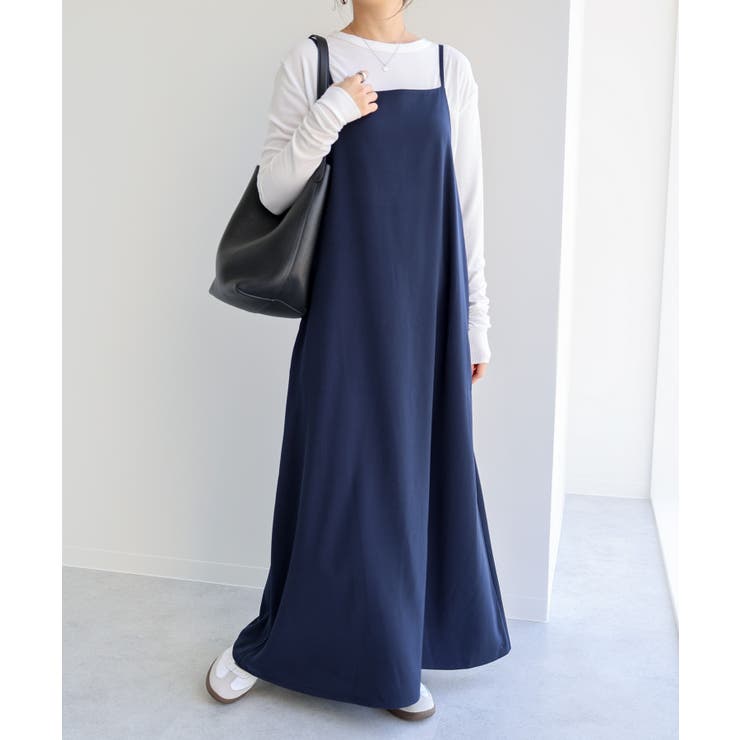 ワンピース anmi ASUMI・MANAMIコラボ 丈が選べる】タックデザインワンピース