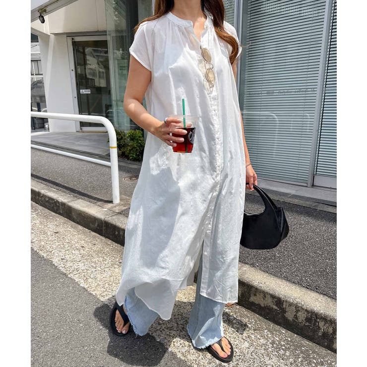23区 とろみ シャツロング ワンピース フレンチスリーブ アンダードレス 付き 楽天市場】ワンピース レディース フレンチスリーブ ロング丈