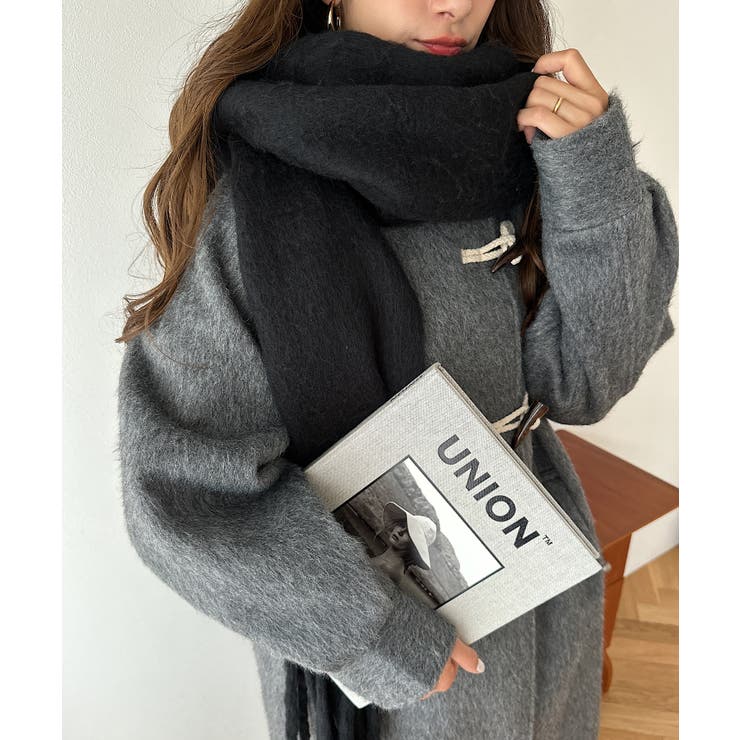 ブラック | フェイクウール ボリューム ストール | andme