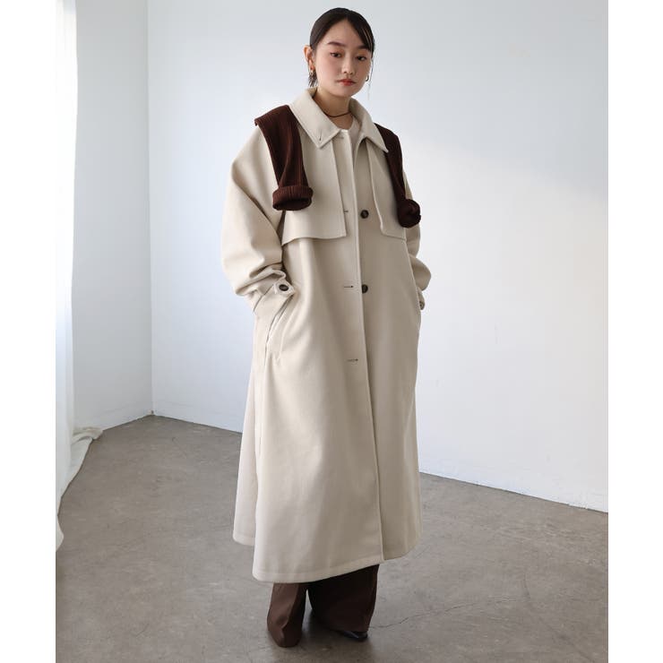 フェイク ウール ベルト付き[品番：AZ000004460]｜andme（アンドミー