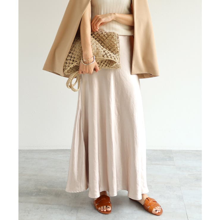 サテン マーメイド スカート[品番：AZ000003552]｜andme（アンドミー