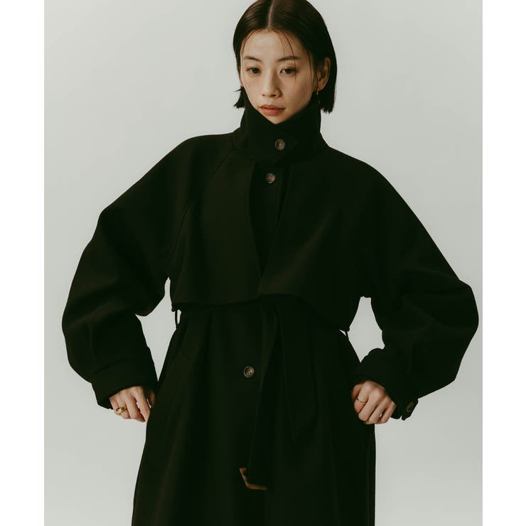 フェイク ウール ベルト付き[品番：AZ000004460]｜andme（アンドミー