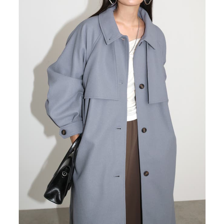 フェイク ウール ベルト付き[品番：AZ000004460]｜andme（アンドミー