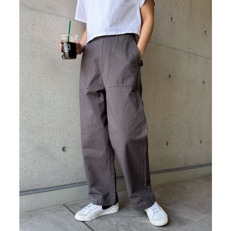 チャコールグレー | ワイド ベイカー パンツ | andme
