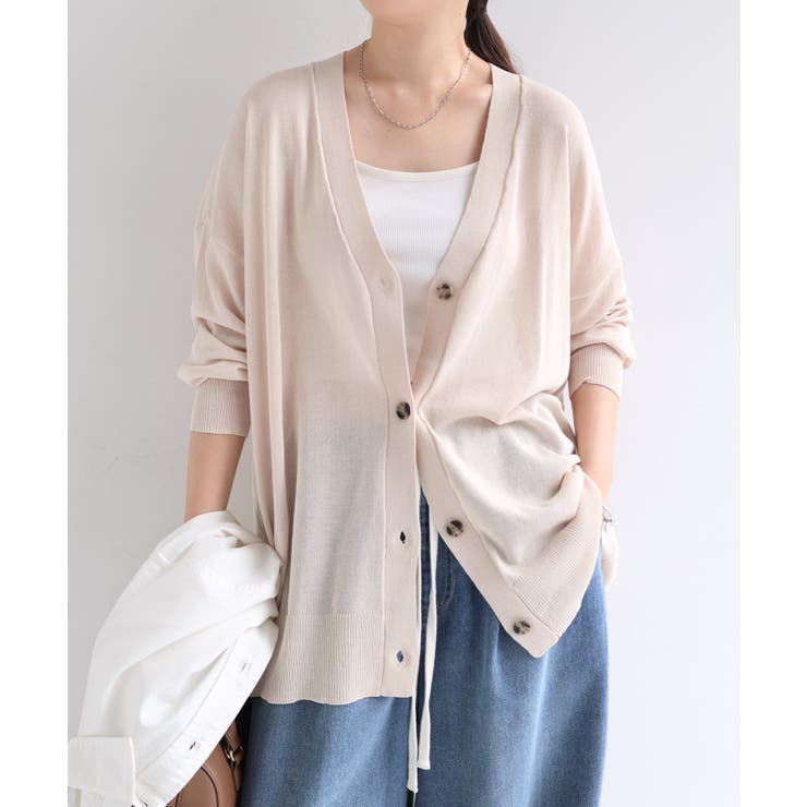 【BEIGE】<ATTISESSION>シアー ツイン カーディガン BEIGE】<ATTISESSION>シアー ツイン カーディガンの通販 by UNITED