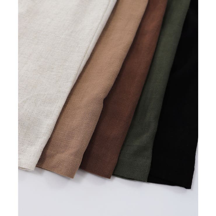 リネンブレンド カシュクール ラップパンツ | andme | 詳細画像21 