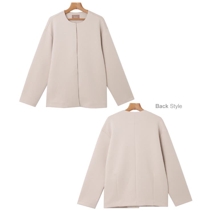 ˚✧₊極美品˚✧₊　スローブイエナ ノーカラージャケット　ダンボールニット 美品✨スローブイエナ ノーカラージャケット コート ダンボール