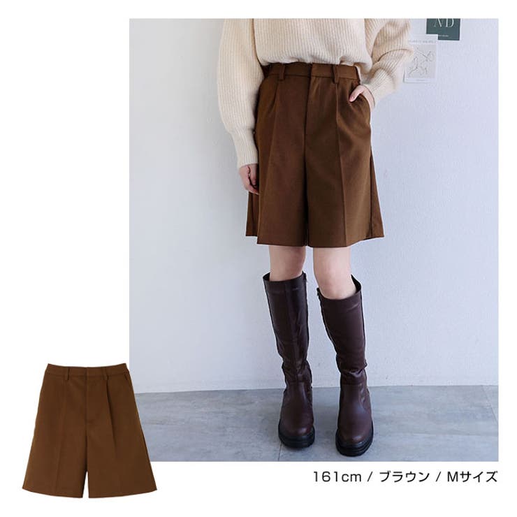 フェイクウール ショートパンツ ウエストゴム[品番：AZ000004185