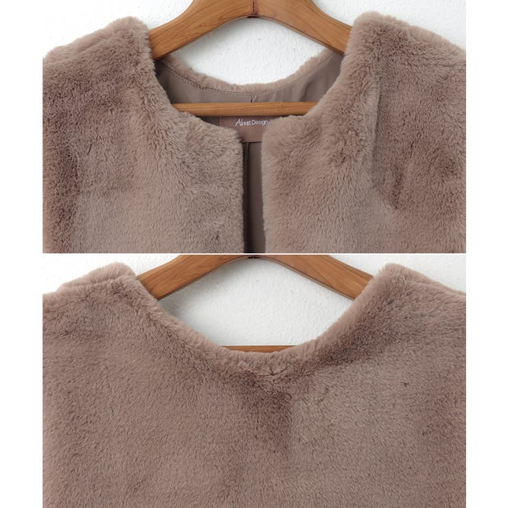 フェイクファー ベスト レディース | andme | 詳細画像15 