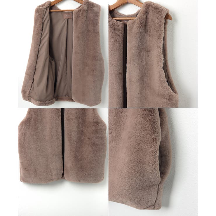 フェイクファー ベスト レディース | andme | 詳細画像16 