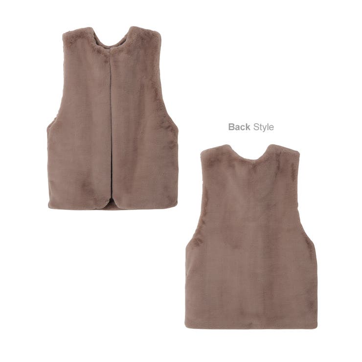 フェイクファー ベスト レディース | andme | 詳細画像19 