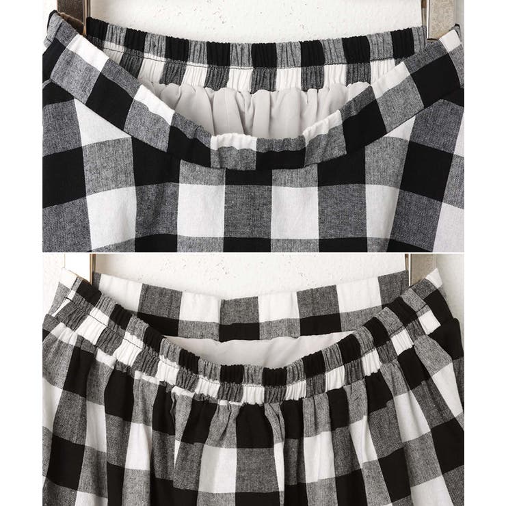 ギンガムチェック マキシ丈 フレアスカート | andme | 詳細画像13 