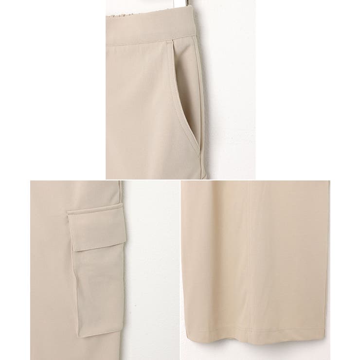 梨地ポンチ カーゴ スカート | andme | 詳細画像16 