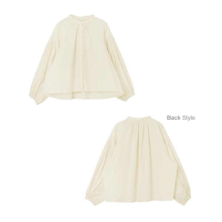 ボリューム袖 クロップド丈 ブラウス | andme | 詳細画像17 