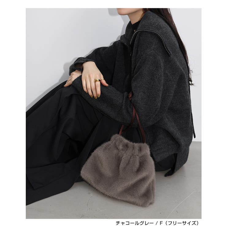 ファー 巾着 2way | andme | 詳細画像15 