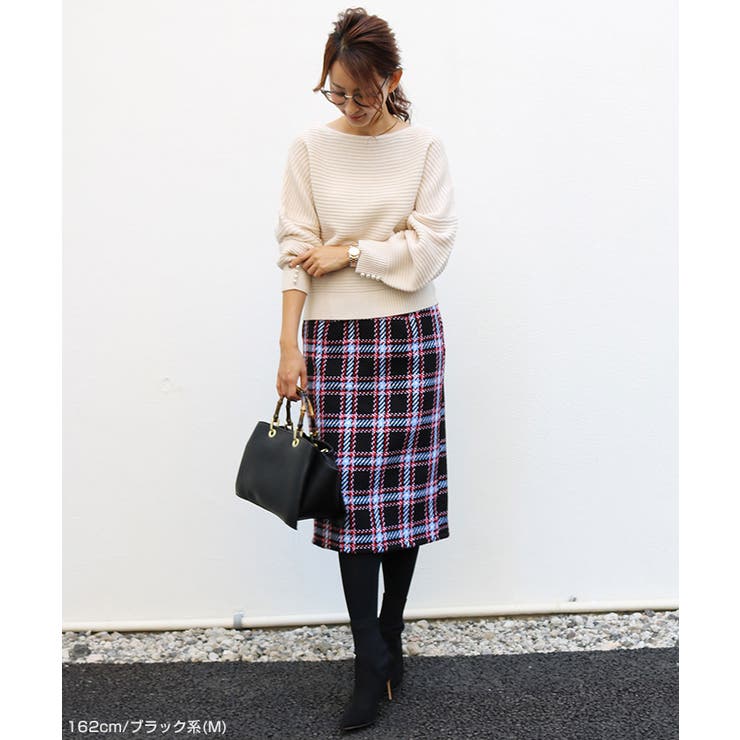 CHANEL ツイードタイトスカート