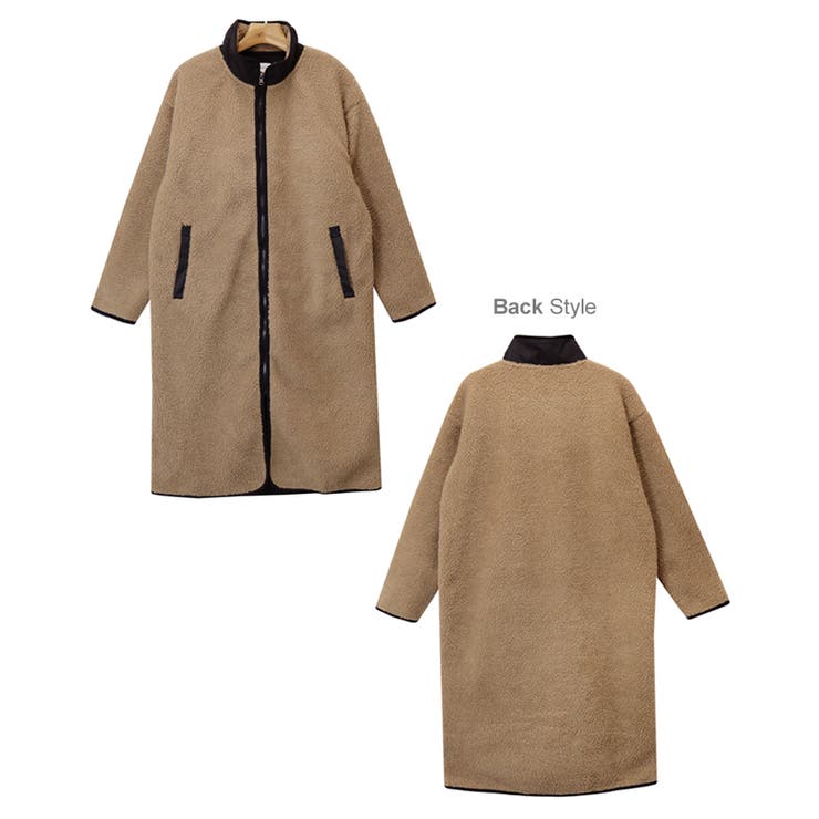 ボア フリース ロング コート ロング丈 ジャケット ブルゾン