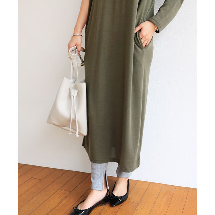 Vネック ニットソー ワンピース | andme | 詳細画像5 