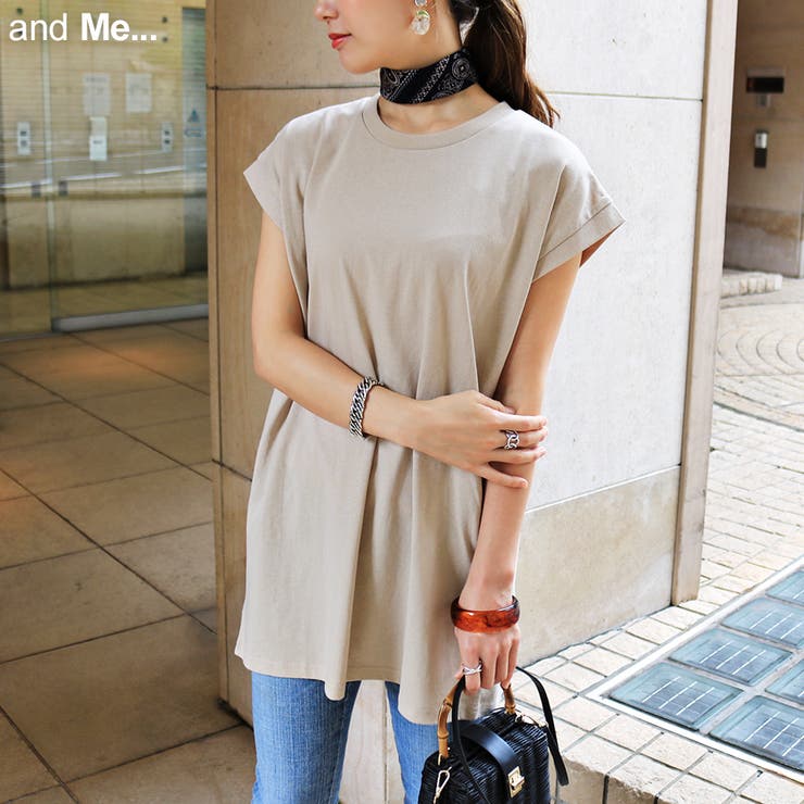 コットン フレンチスリーブ トップス | andme | 詳細画像1 