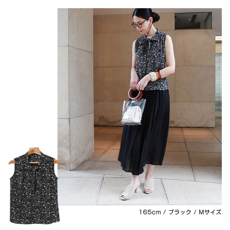 ANAYI｜フラワー刺繍ノースリーブ ブラウス | Rakuten Fashion