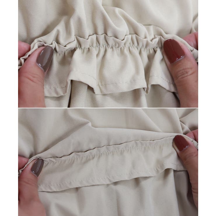 ピーチ起毛 ウエストフリル ペプラム | andme | 詳細画像18 