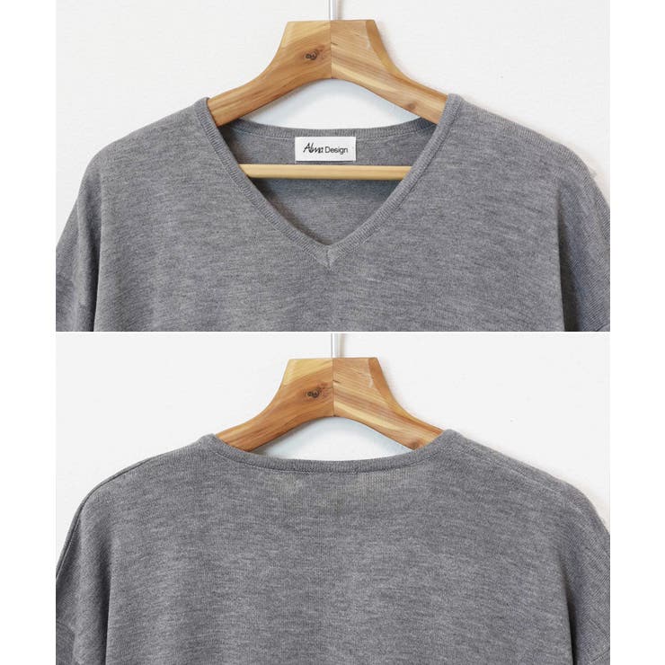 オーバーサイズ Vネック ニット | andme | 詳細画像20 