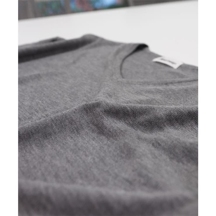 オーバーサイズ Vネック ニット | andme | 詳細画像24 