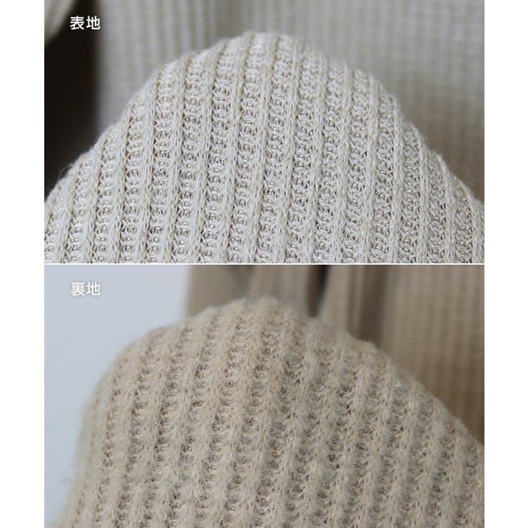 ワッフル キーネック ワンピース | andme | 詳細画像24 