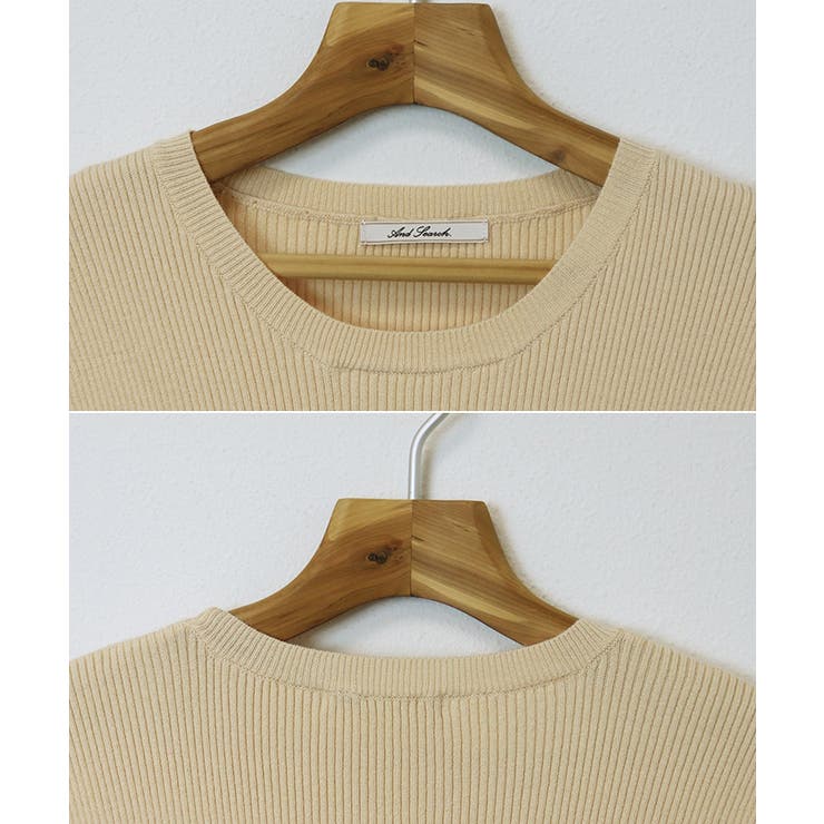 リブ サイドリボン ニットベスト レディース トレンド 春 | andme | 詳細画像12 